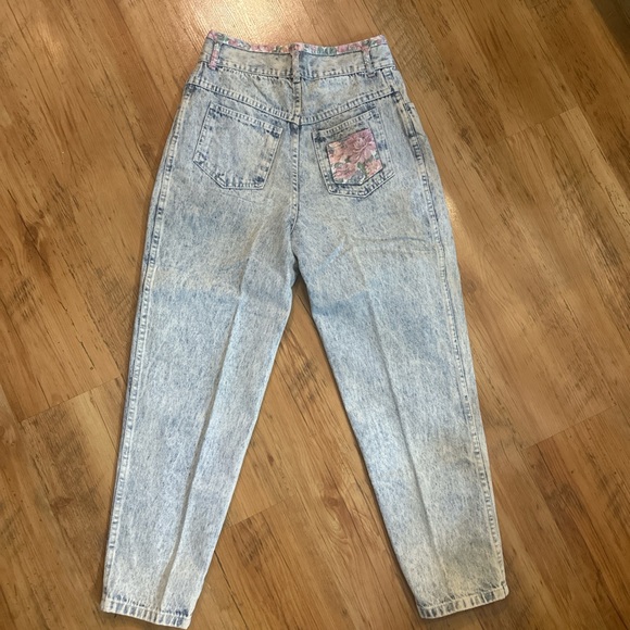 VTG 80โs Silver Unicorn Jeans Womens 27โโ - Picture 3 of 8